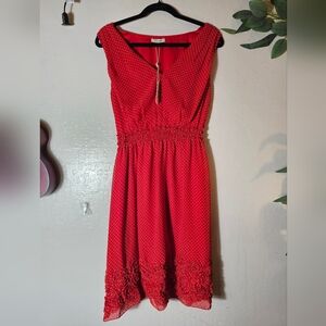 Elegant Red Sleeveless Dress